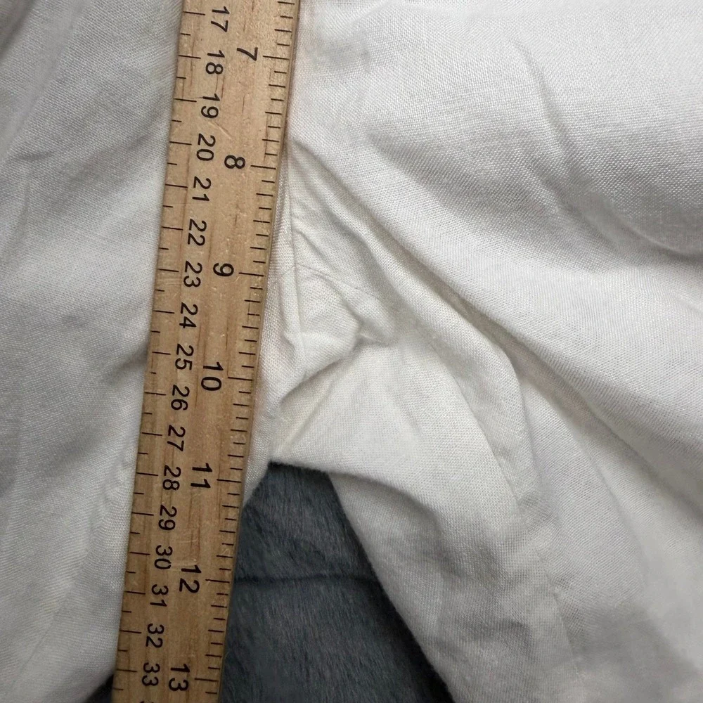 Banana Republic Martin Linen Blend Wide Leg Pants Cream Ivory Size 6 Tall